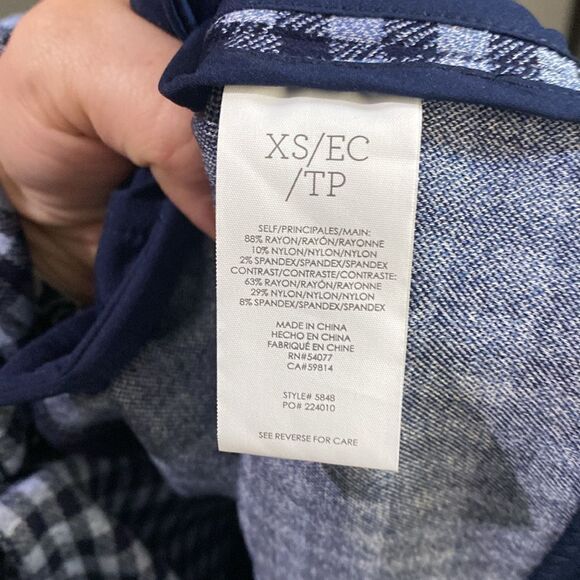 Cabi Checkup Blazer #5848 Navy & Periwinkle blue - Picture 9 of 14